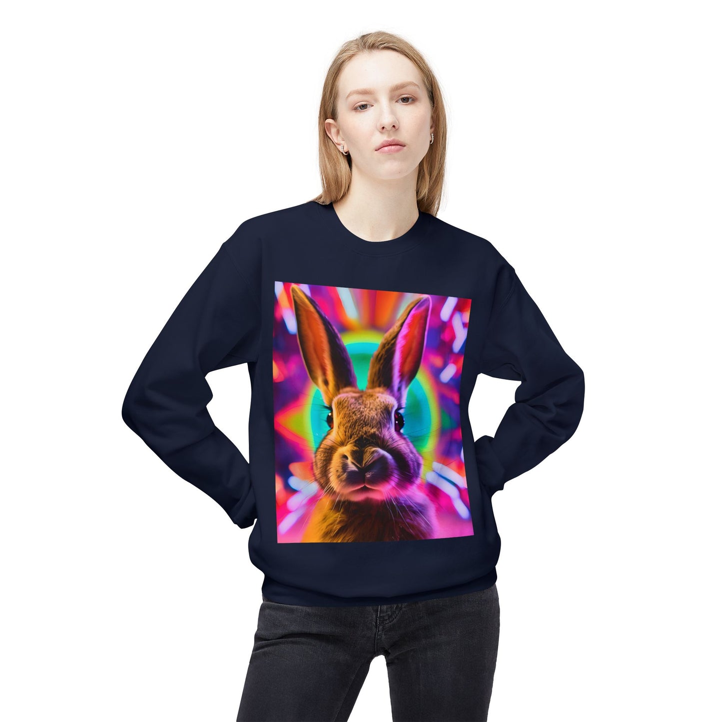 Unisex collegepaita Naughty Rabbit