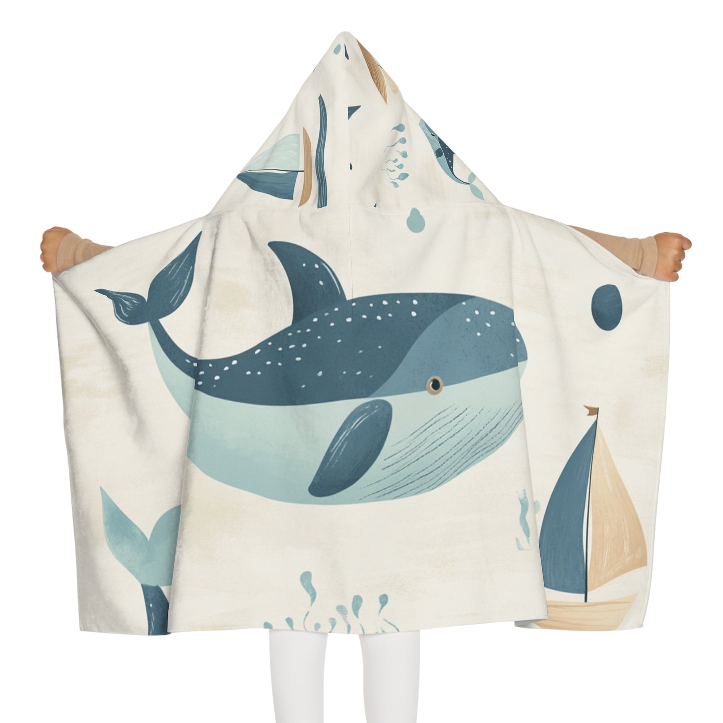 Nuorten hupullinen pyyhe – Whale & Sail