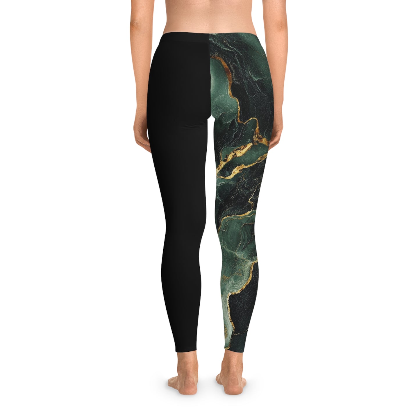 Joustavat legginssit– Lux Green Marmor