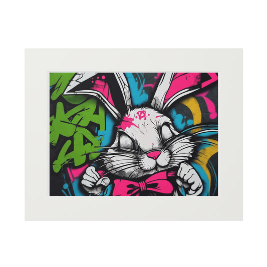 Naughty Rabbit art prints (passepartout paper frame)