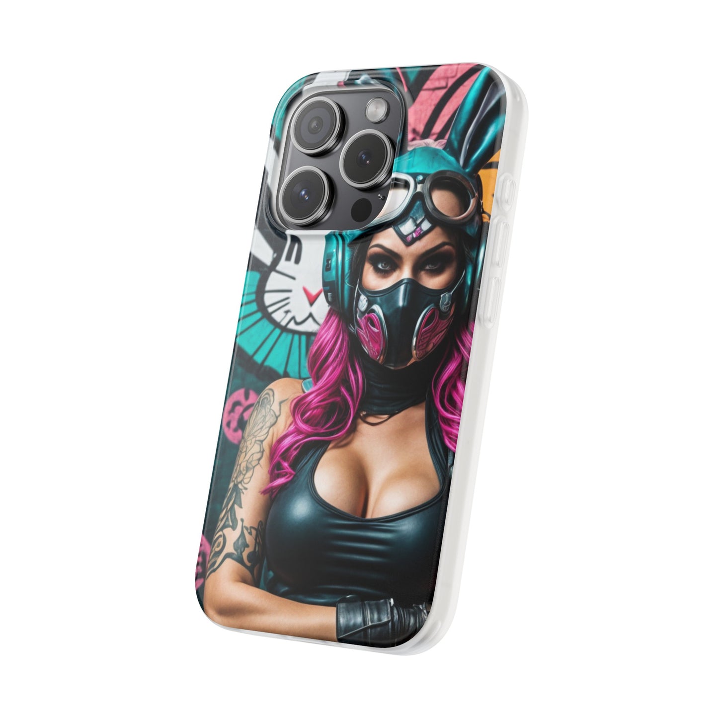 Mobile phone protective case, gamer bunny