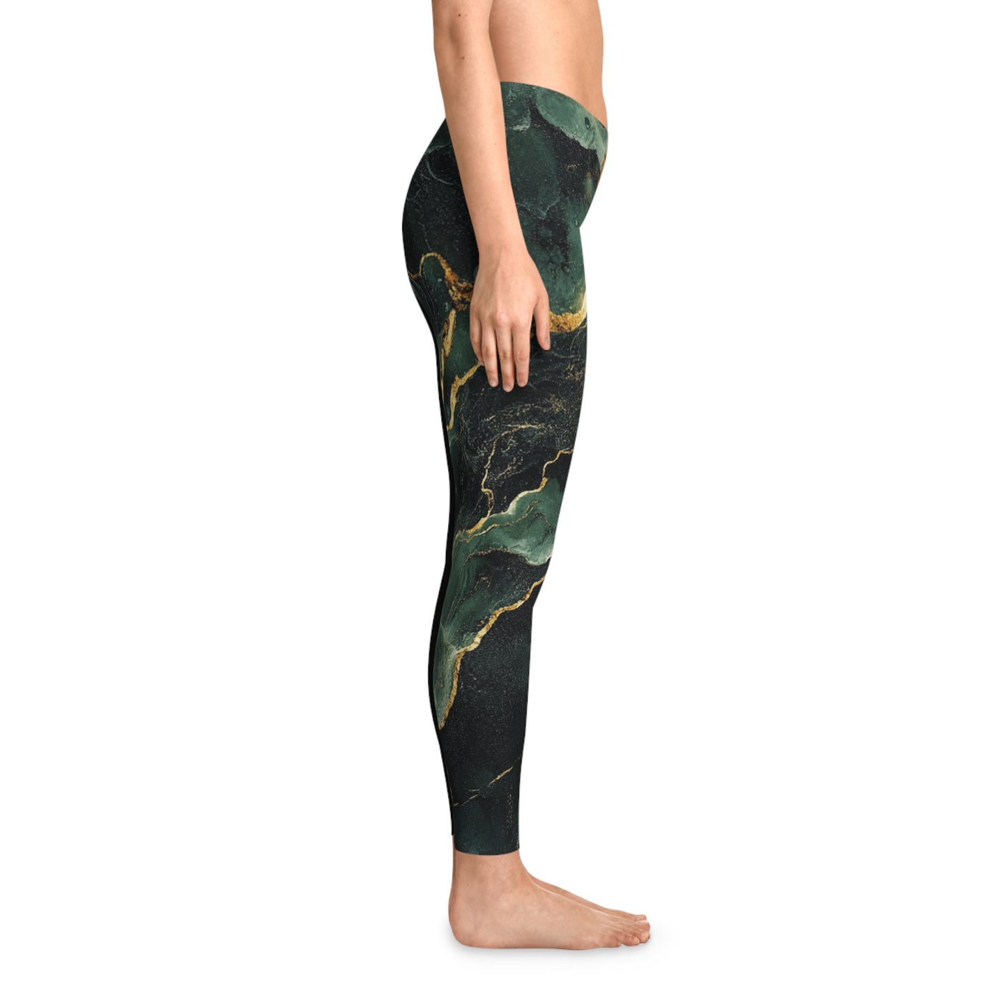 Joustavat legginssit– Lux Green Marmor