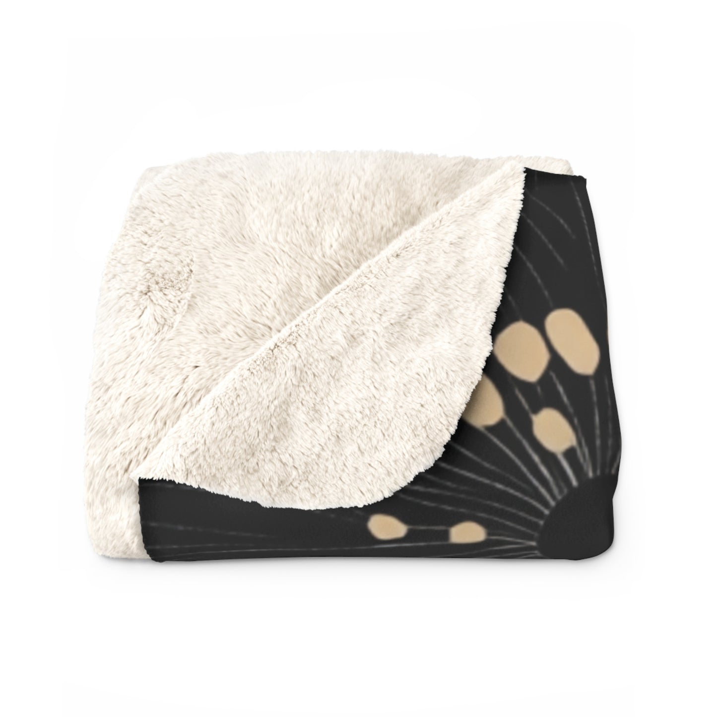 Sherpa Fleece Blanket -Floral Minimalist Drama