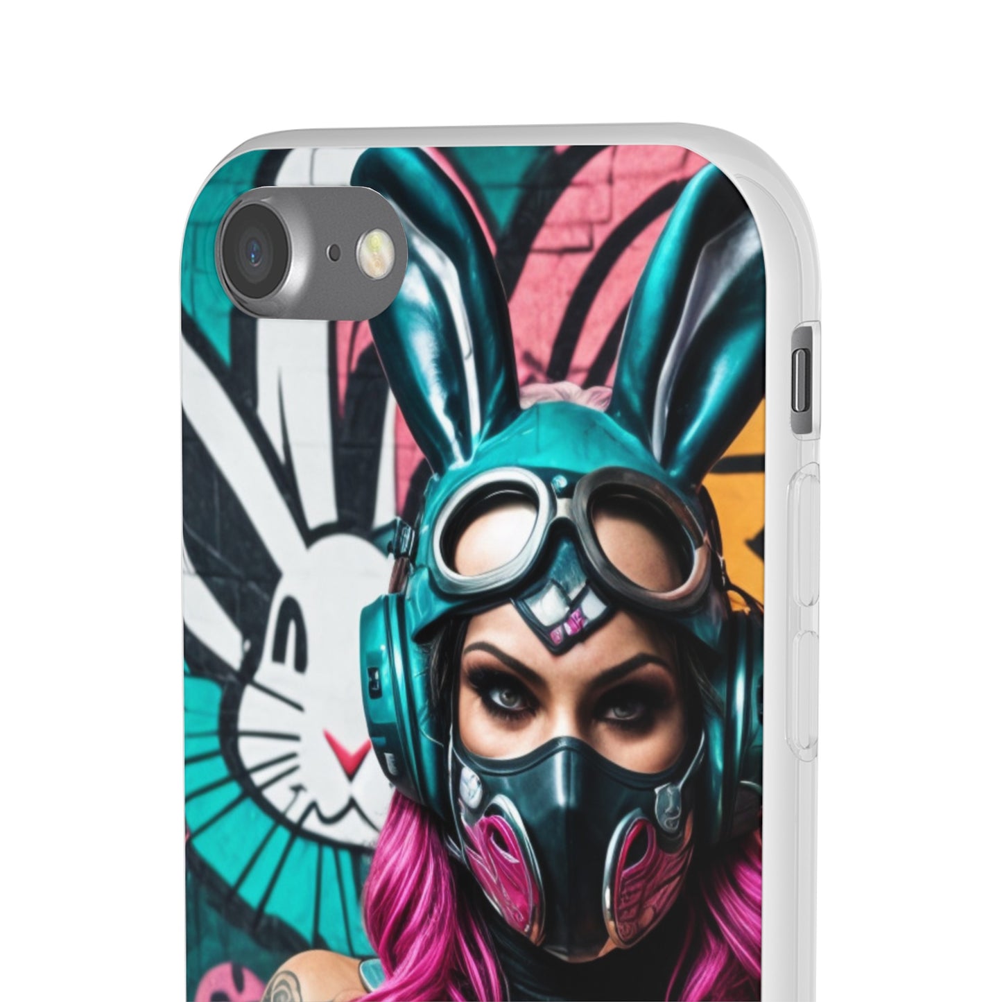 Mobile phone protective case, gamer bunny