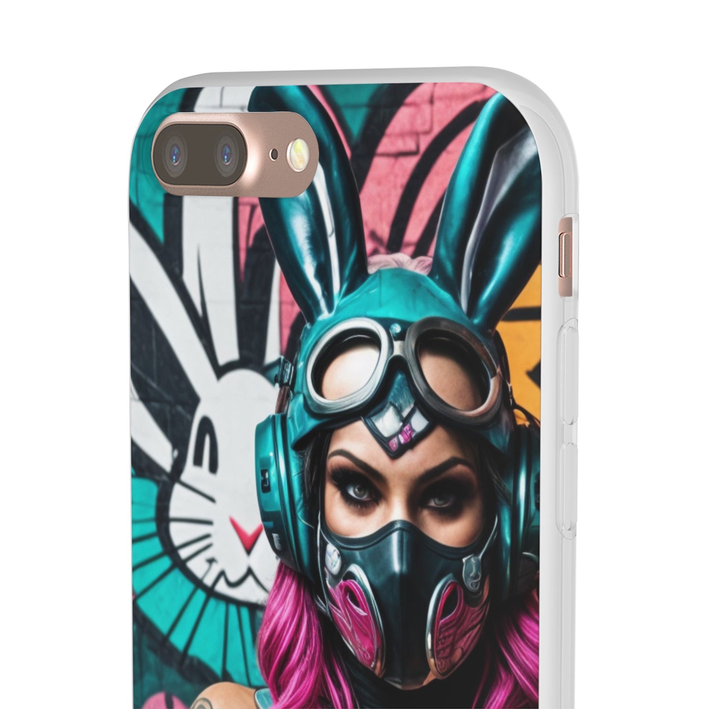 Mobile phone protective case, gamer bunny