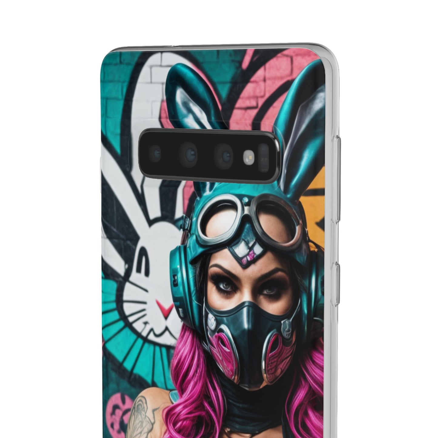 Mobile phone protective case, gamer bunny