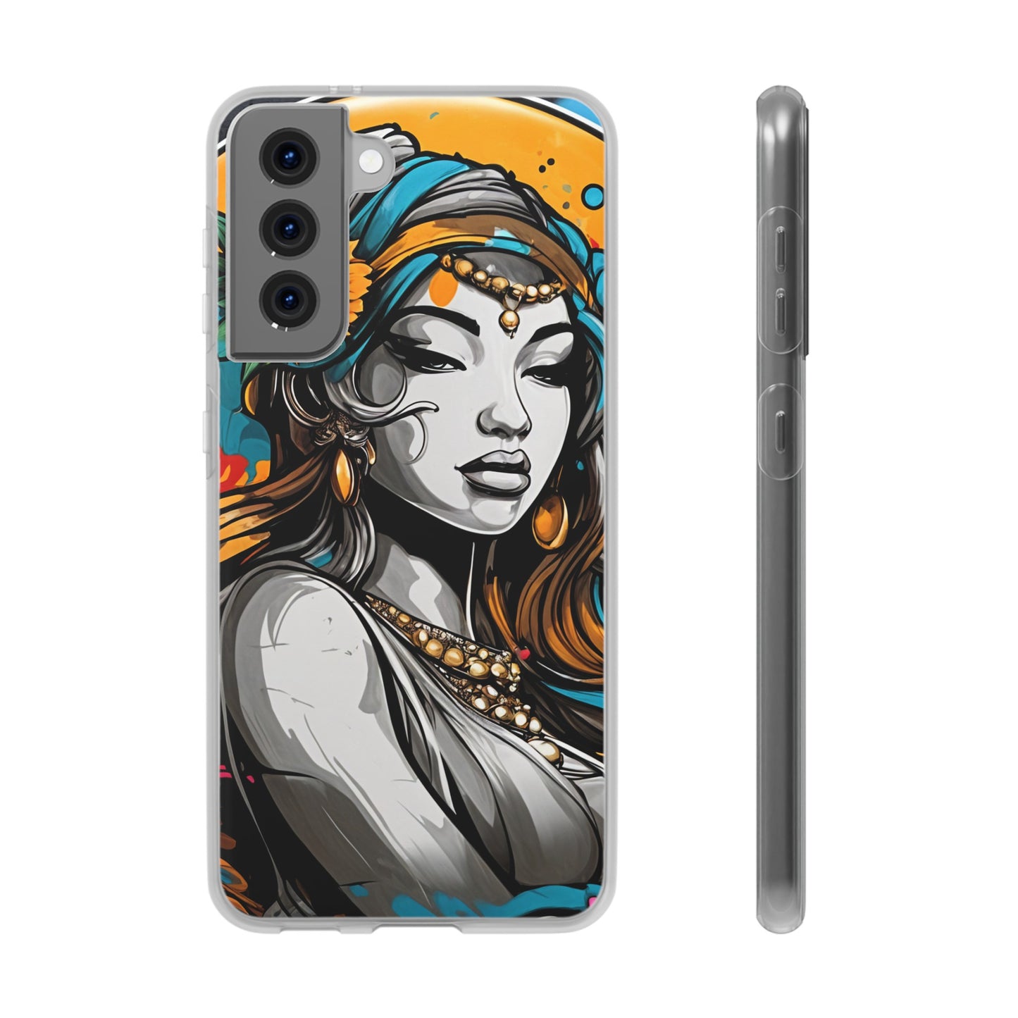 Mobile phone cover, urban woman