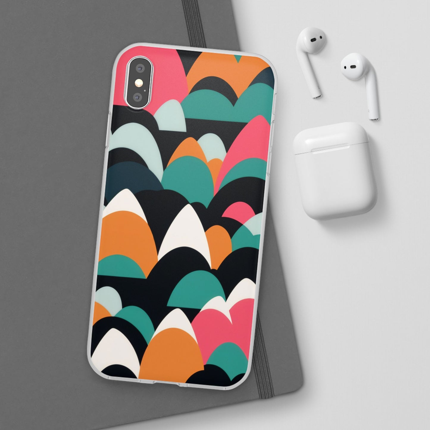 Mobile phone protective cover, rock wave