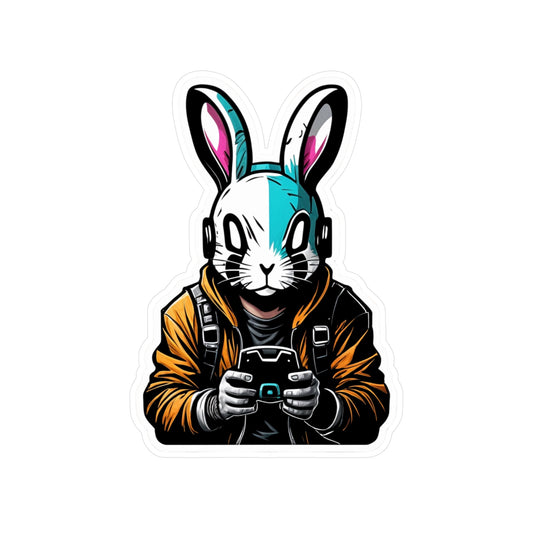 Die-cut sticker, gamer wabbit, choose from multiple sizes