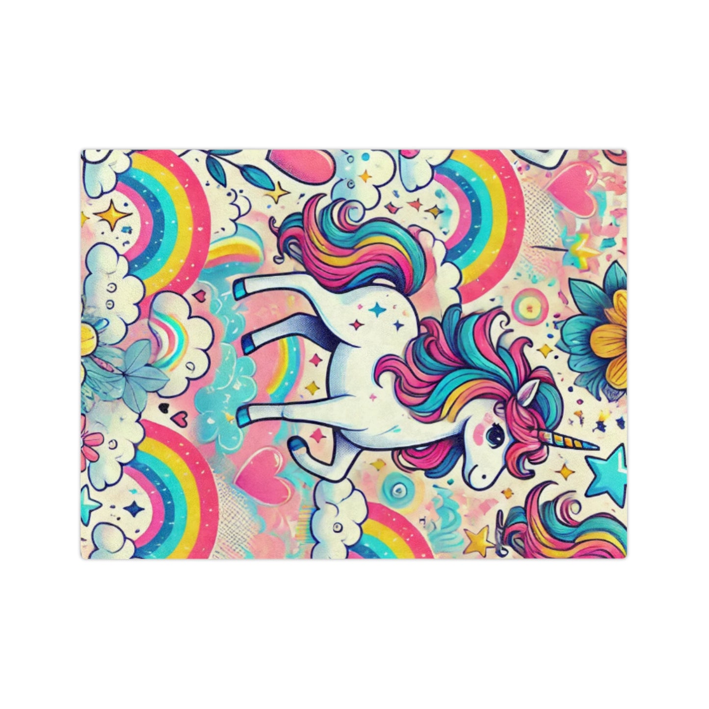 Superpehmeä Unicorn Fleece-viltti