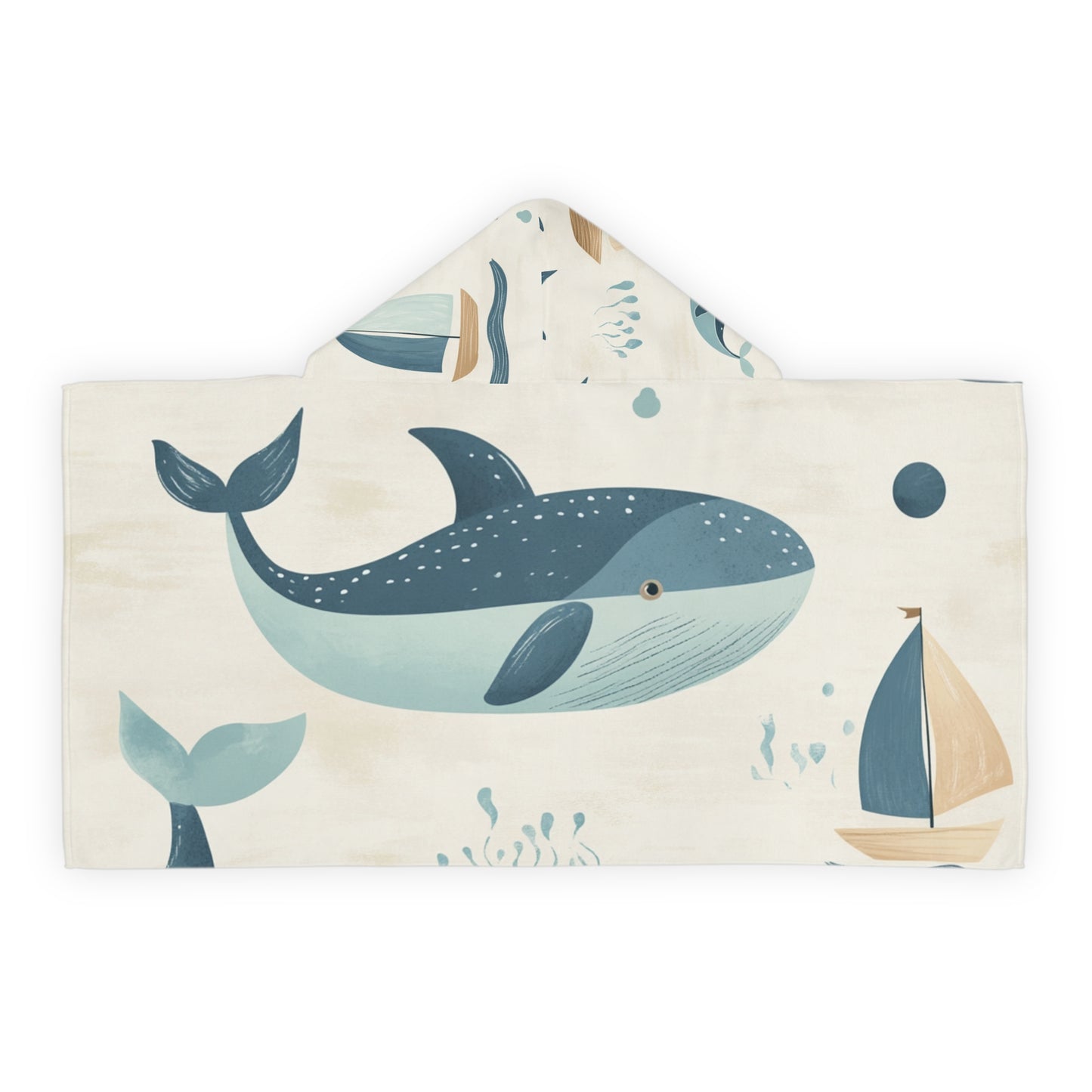 Nuorten hupullinen pyyhe – Whale & Sail