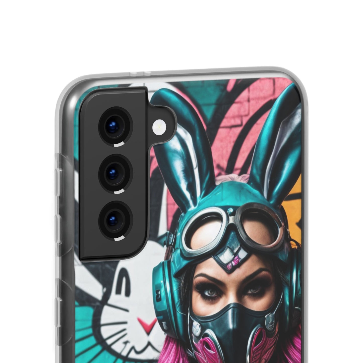 Mobile phone protective case, gamer bunny