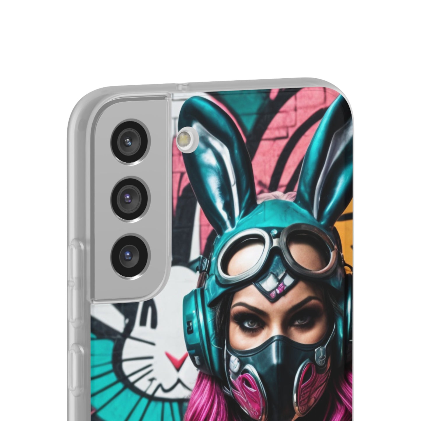 Mobile phone protective case, gamer bunny