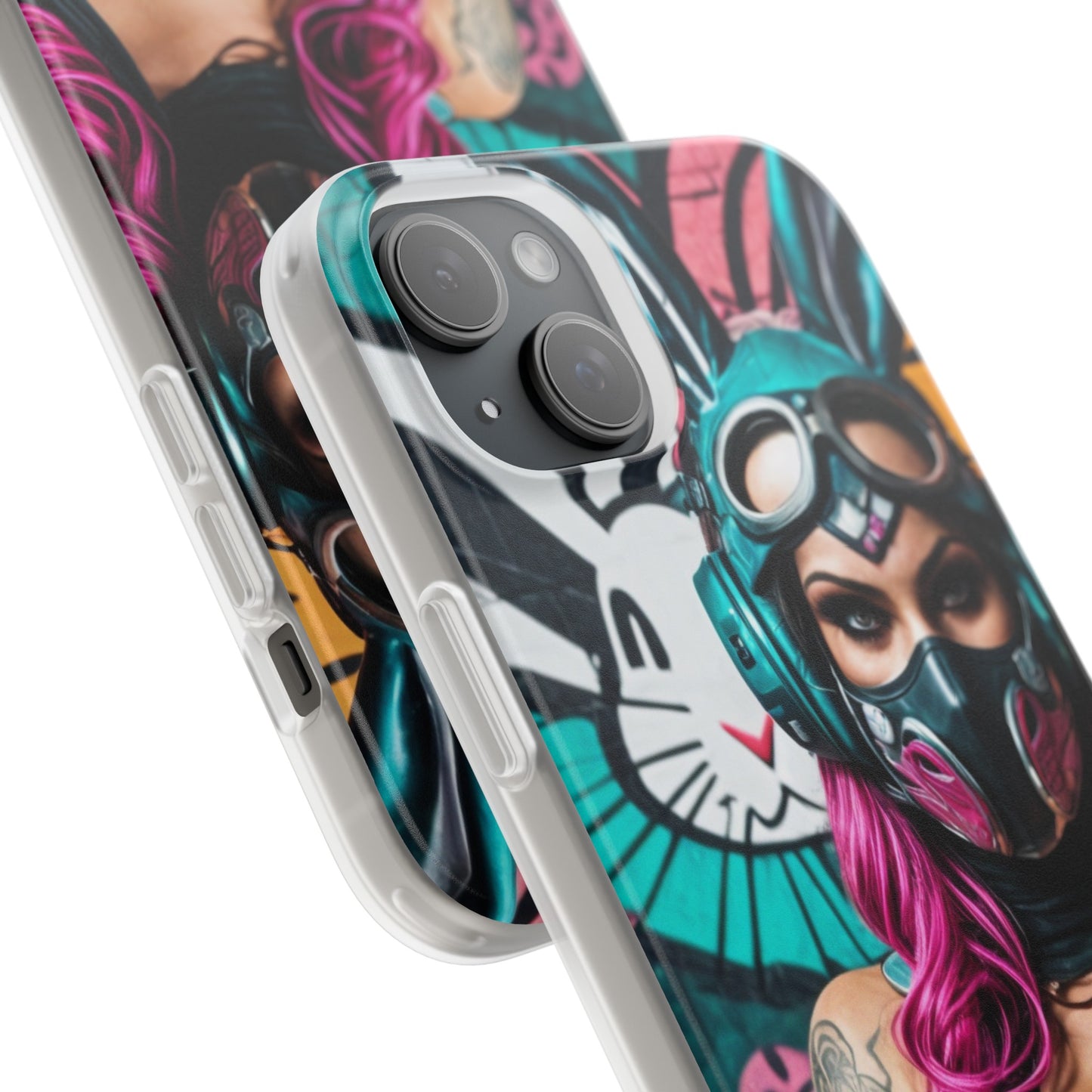 Mobile phone protective case, gamer bunny