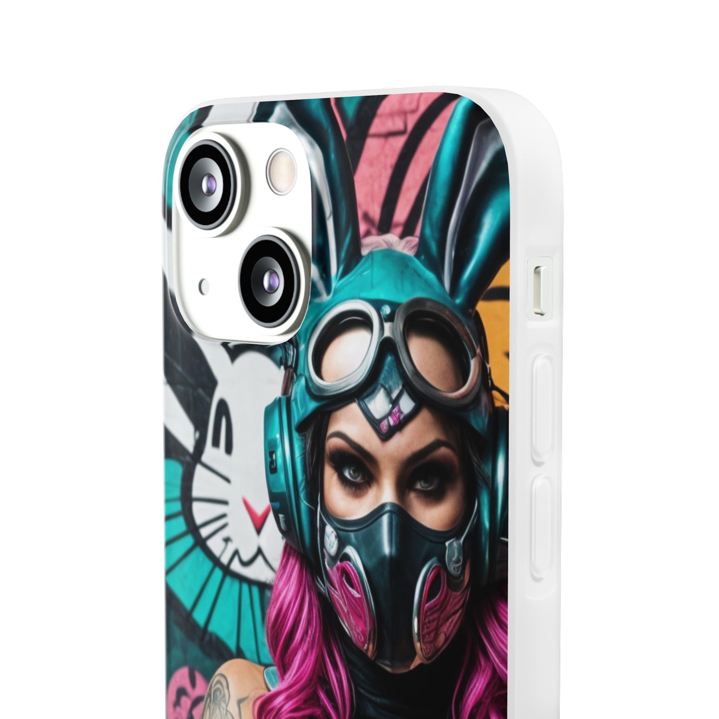 Mobile phone protective case, gamer bunny