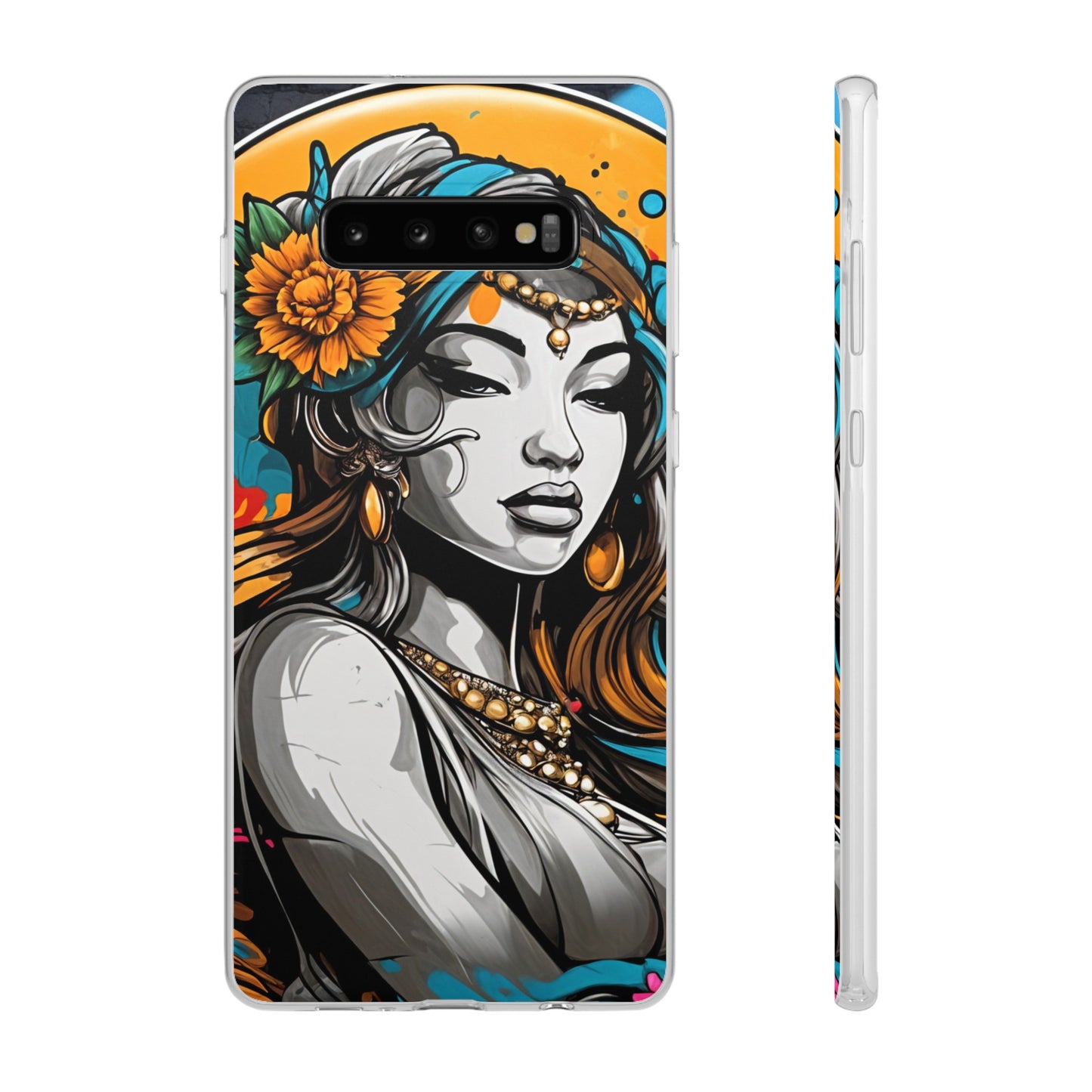 Mobile phone cover, urban woman