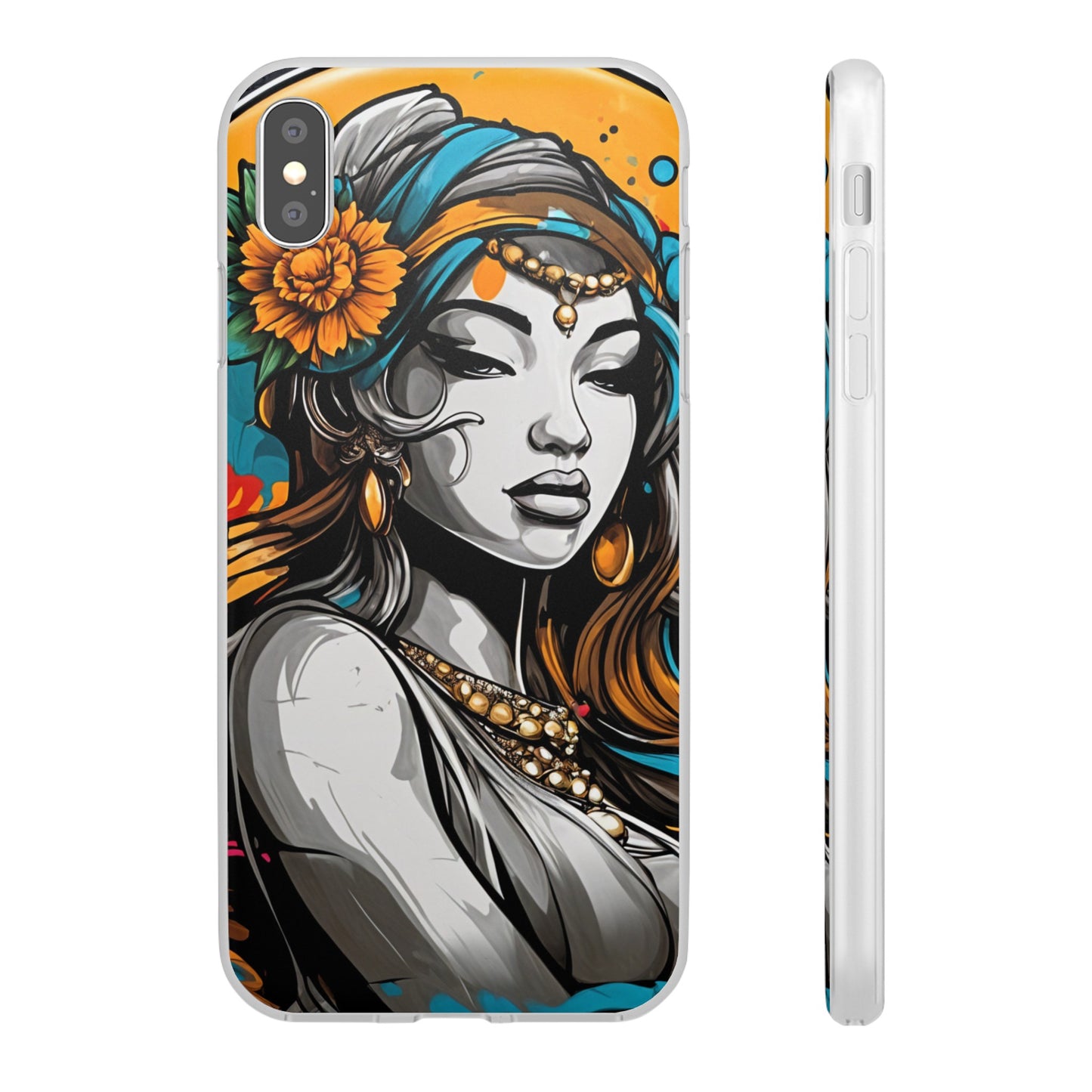 Mobile phone cover, urban woman