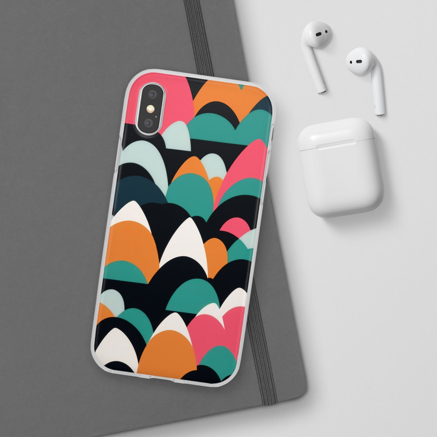 Mobile phone protective cover, rock wave