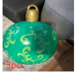 Jättimäinen joulukoristepallo ulkokäyttöön - 60 cm PVC Ilmatäytteinen Joulupallo