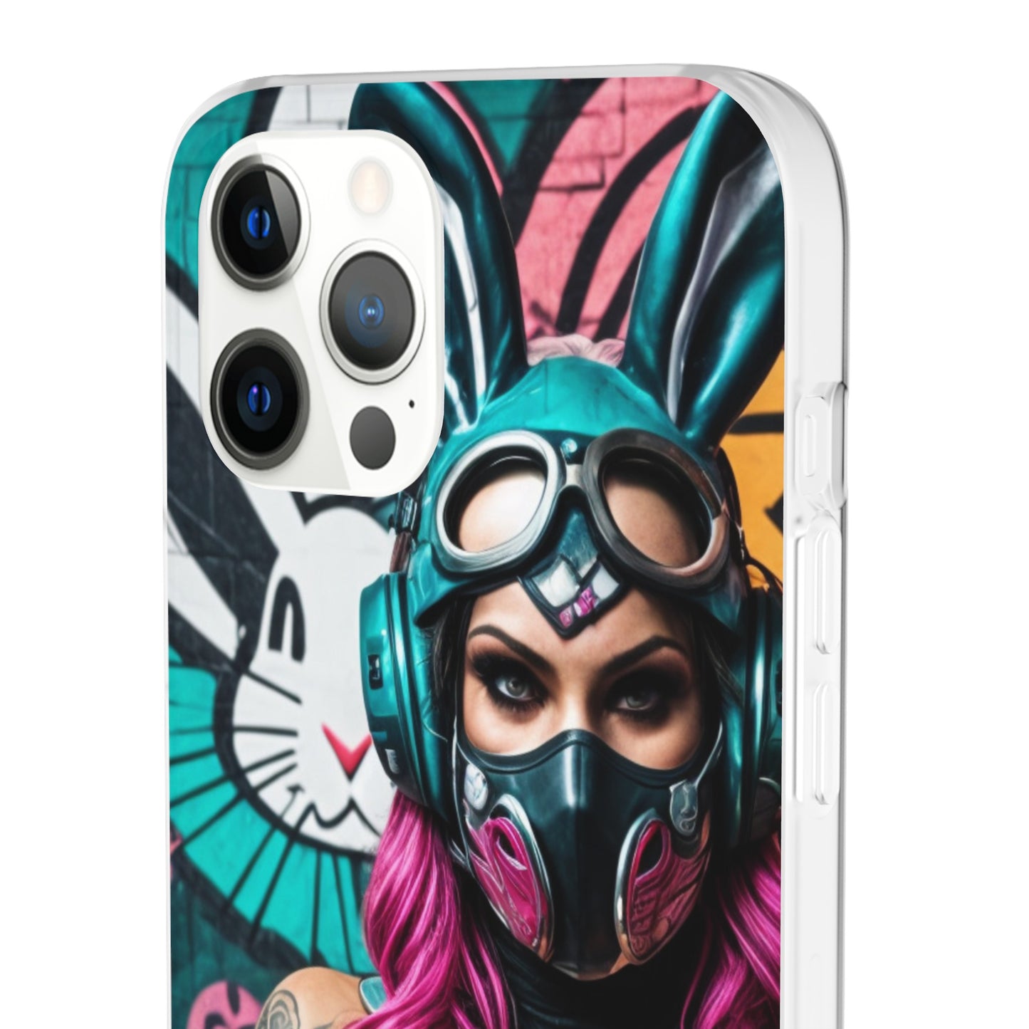 Mobile phone protective case, gamer bunny