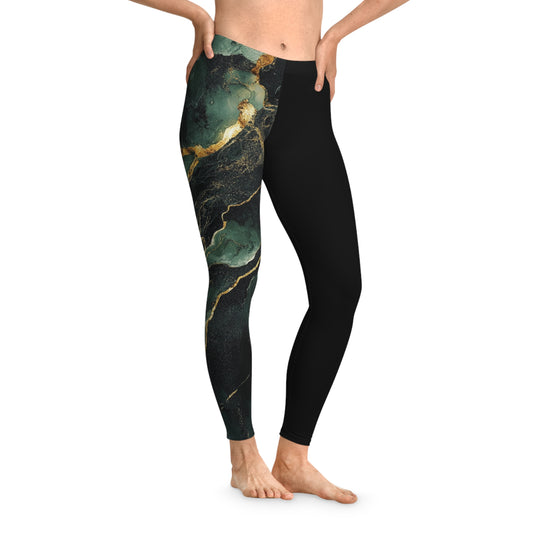 Joustavat legginssit– Lux Green Marmor