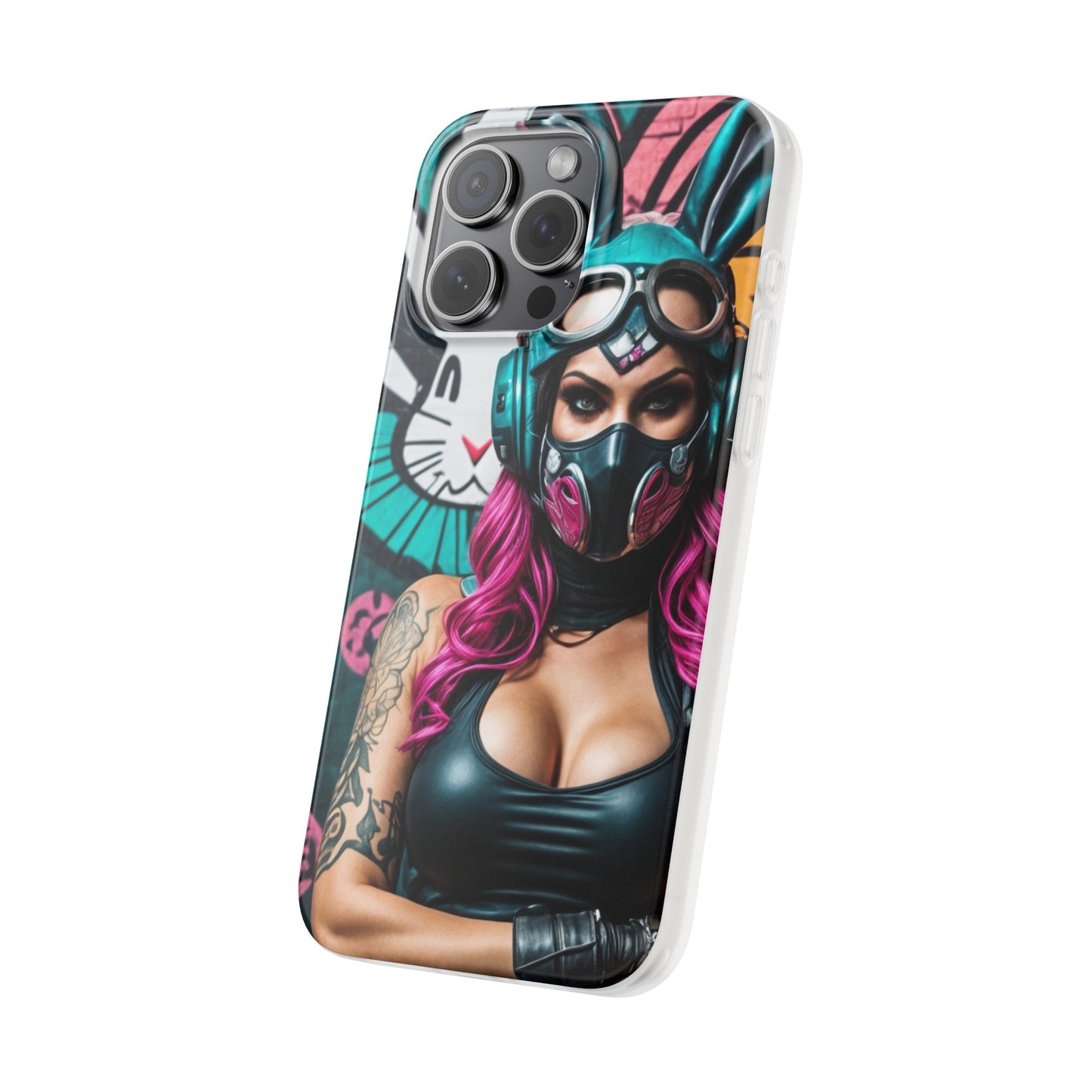 Mobile phone protective case, gamer bunny