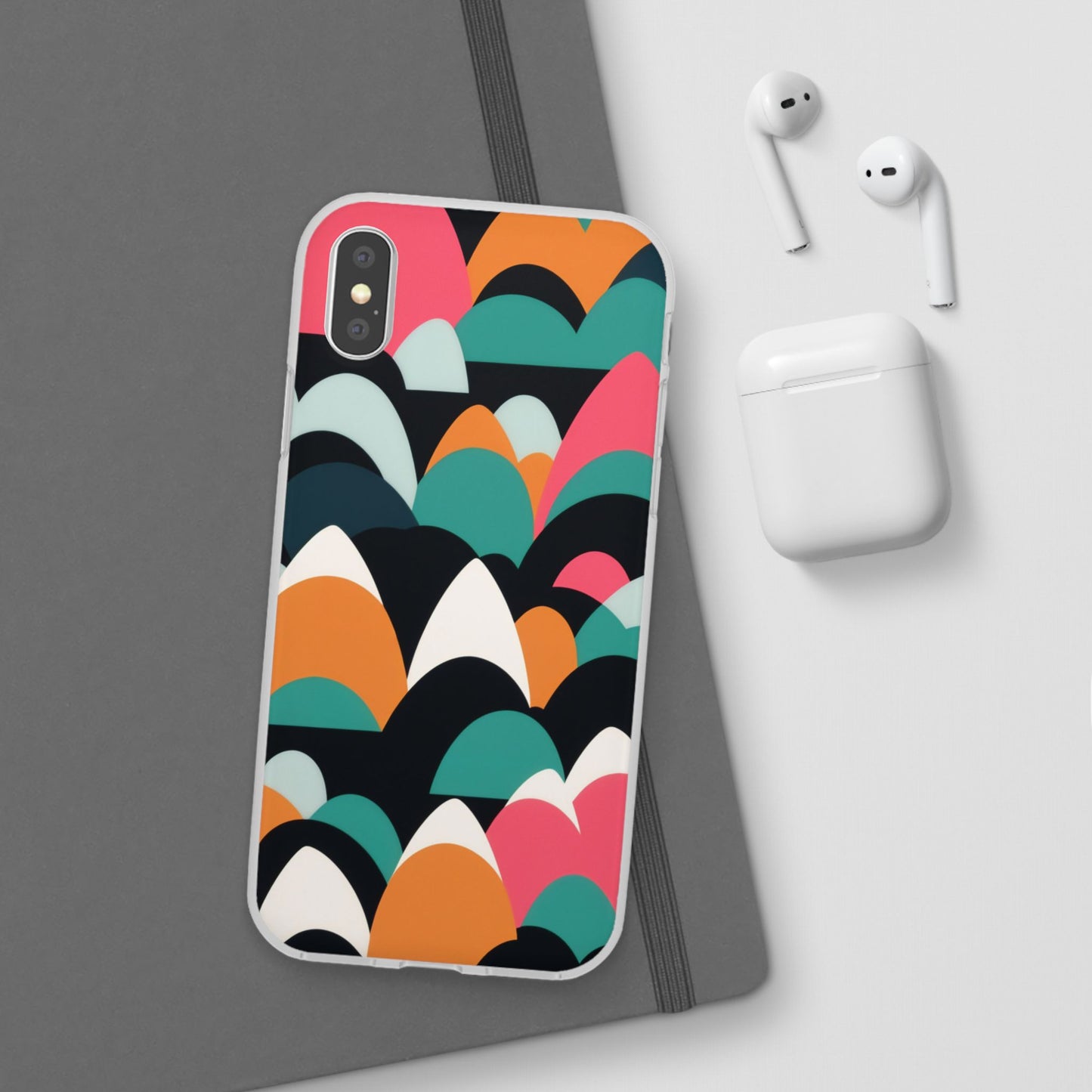 Mobile phone protective cover, rock wave