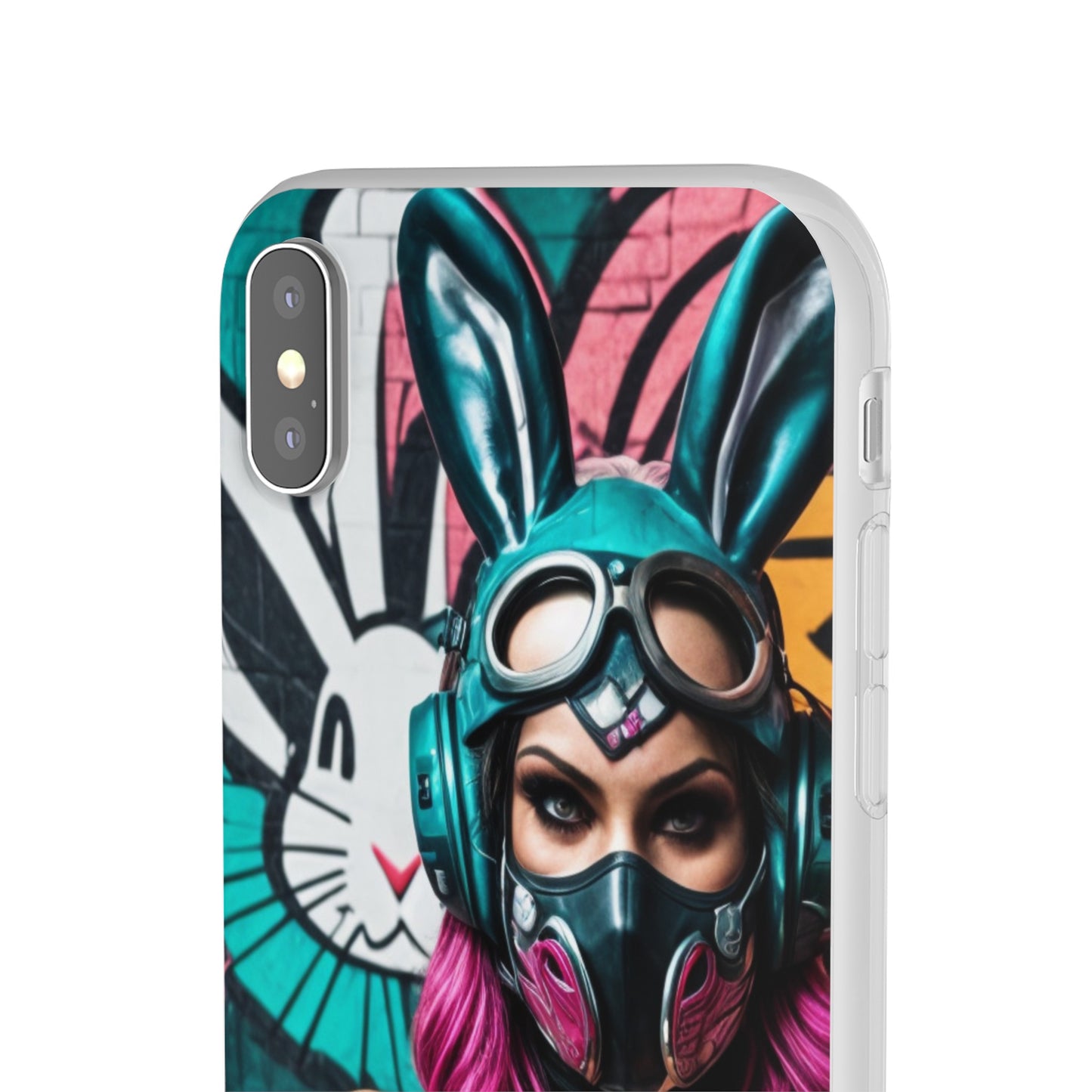 Mobile phone protective case, gamer bunny