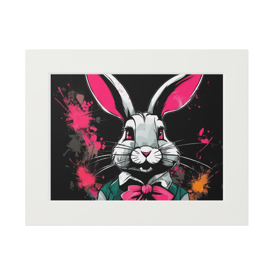 Naughty Rabbit art prints (passepartout paper frame)