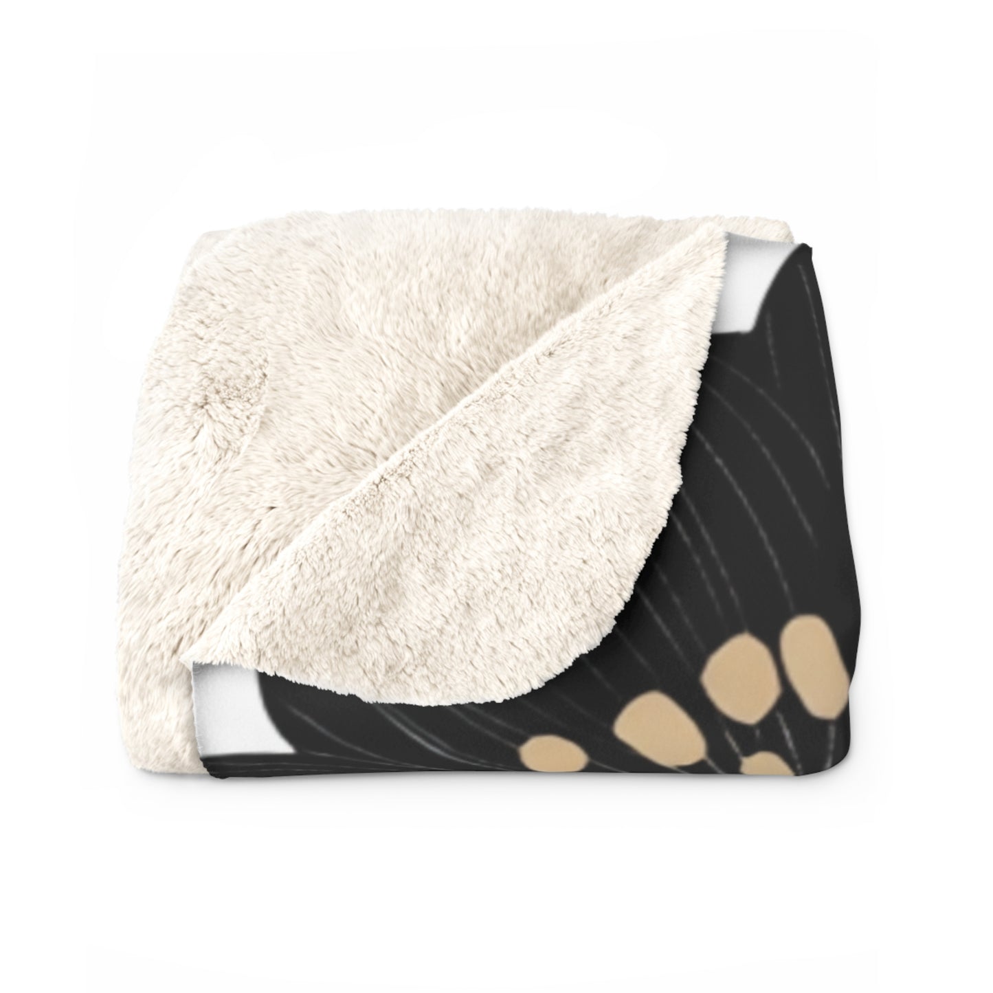 Sherpa Fleece Blanket -Floral Minimalist Drama