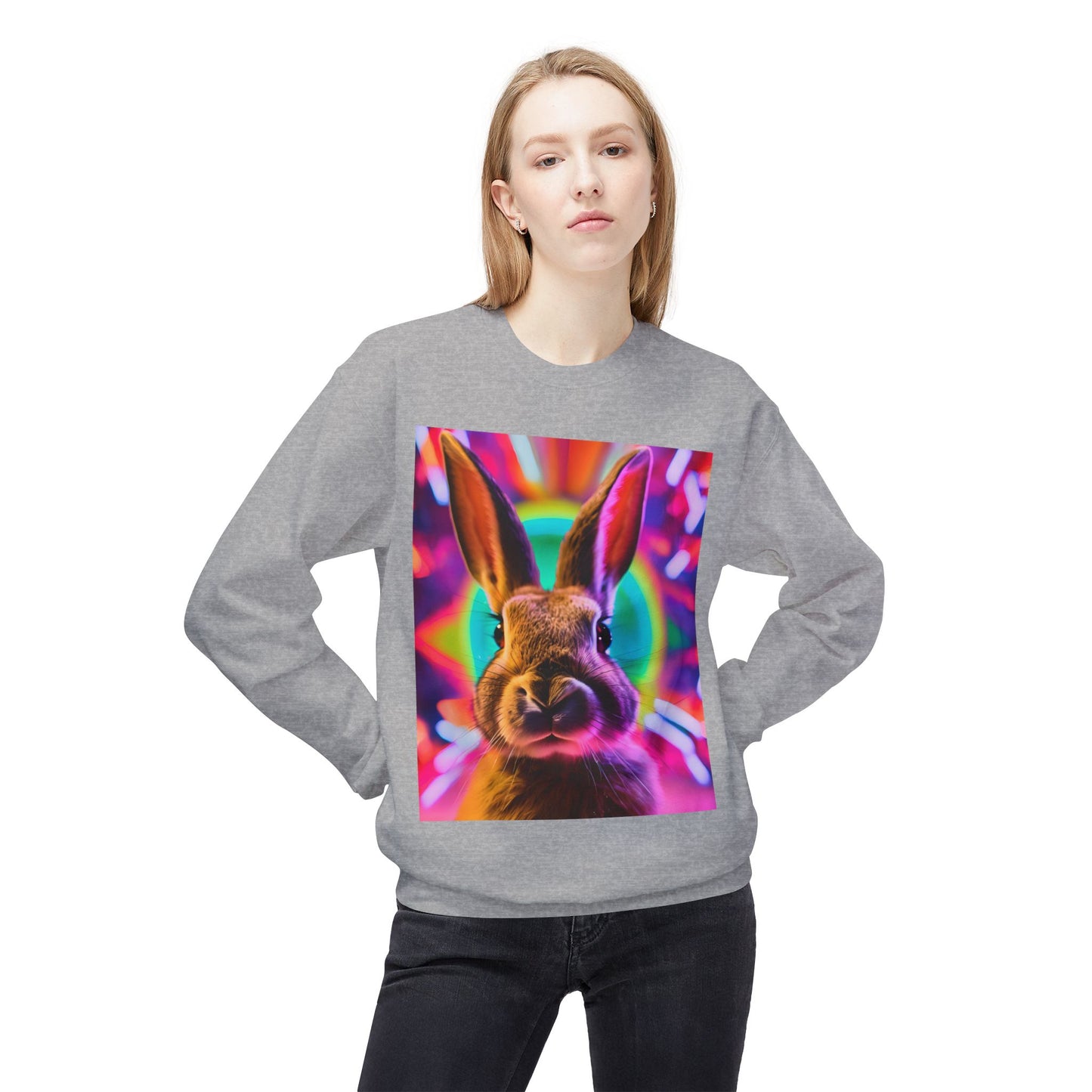 Unisex collegepaita Naughty Rabbit