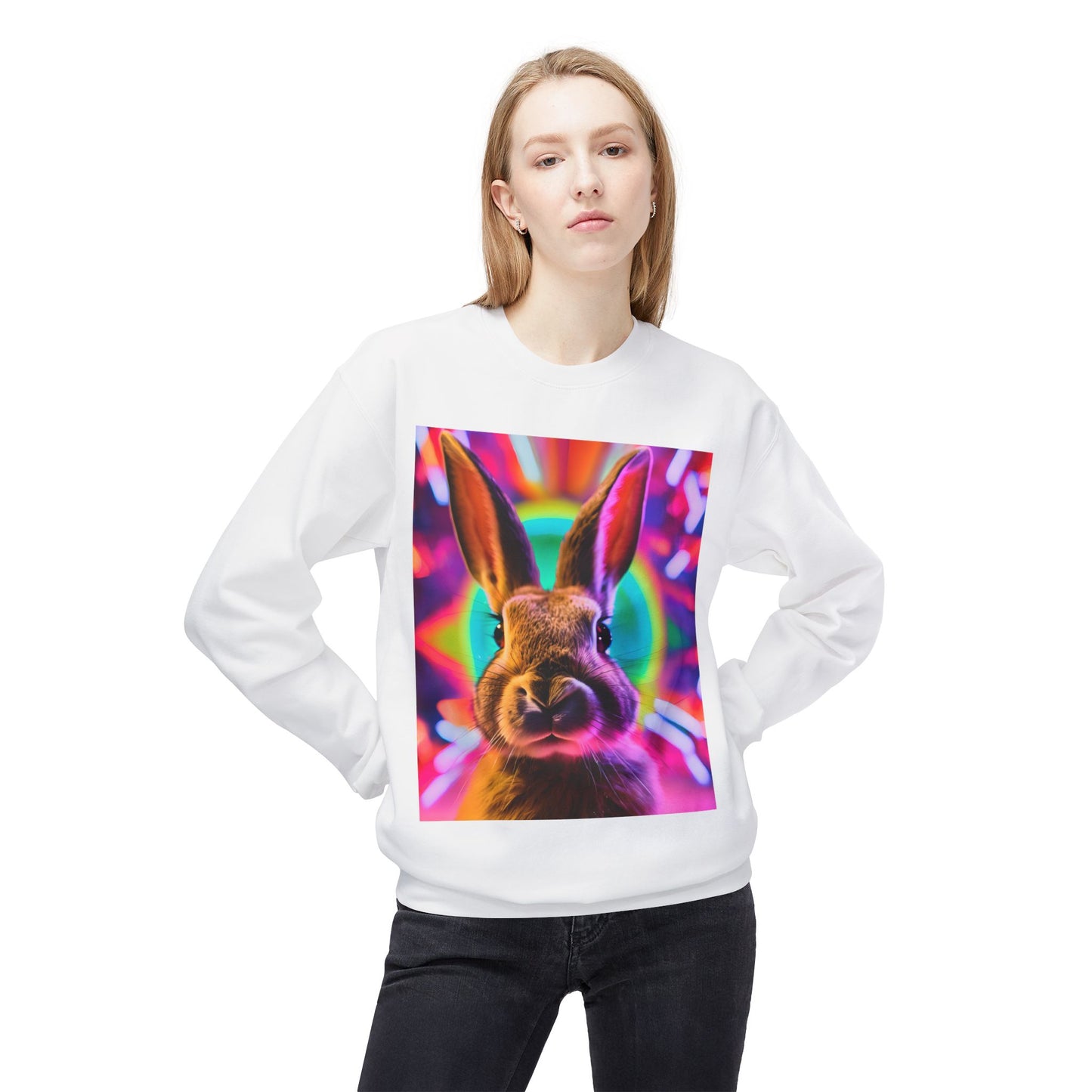 Unisex collegepaita Naughty Rabbit