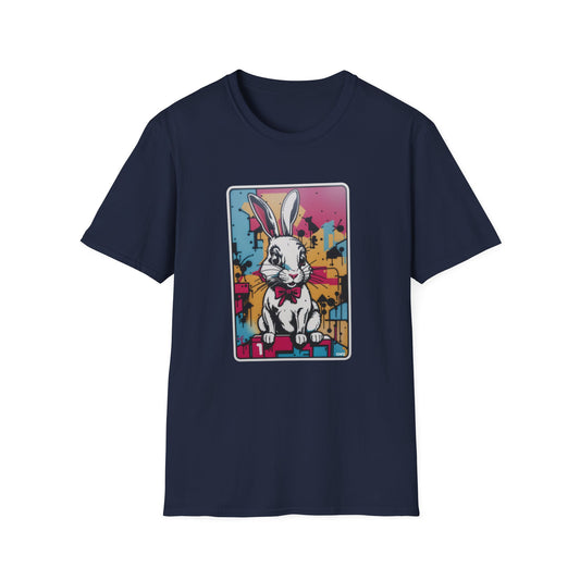 Unisex Softstyle T-paita, urban rabbit