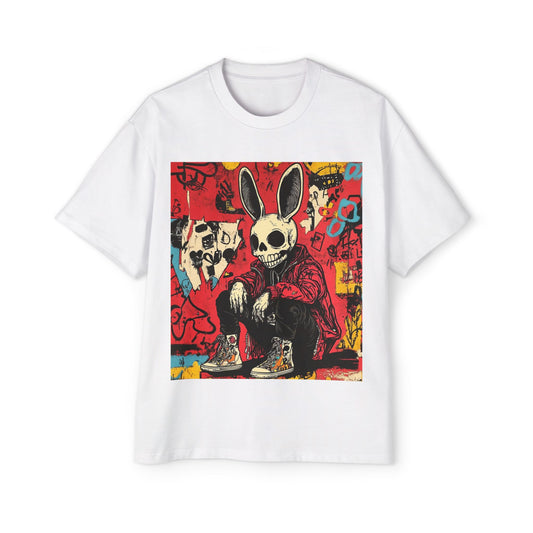 Miesten Bad Skeleton Rabbit Oversized T-Paita