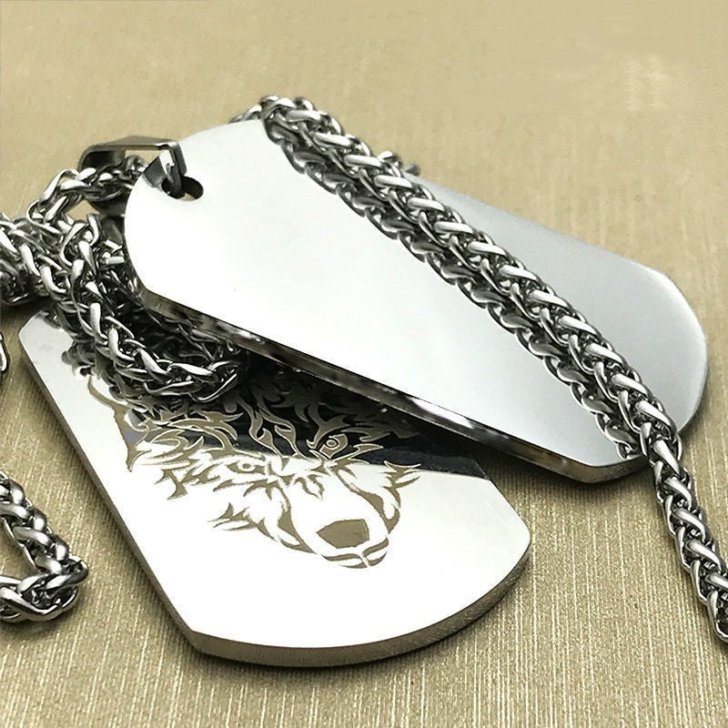 Personoitava dog tag kaulakoru